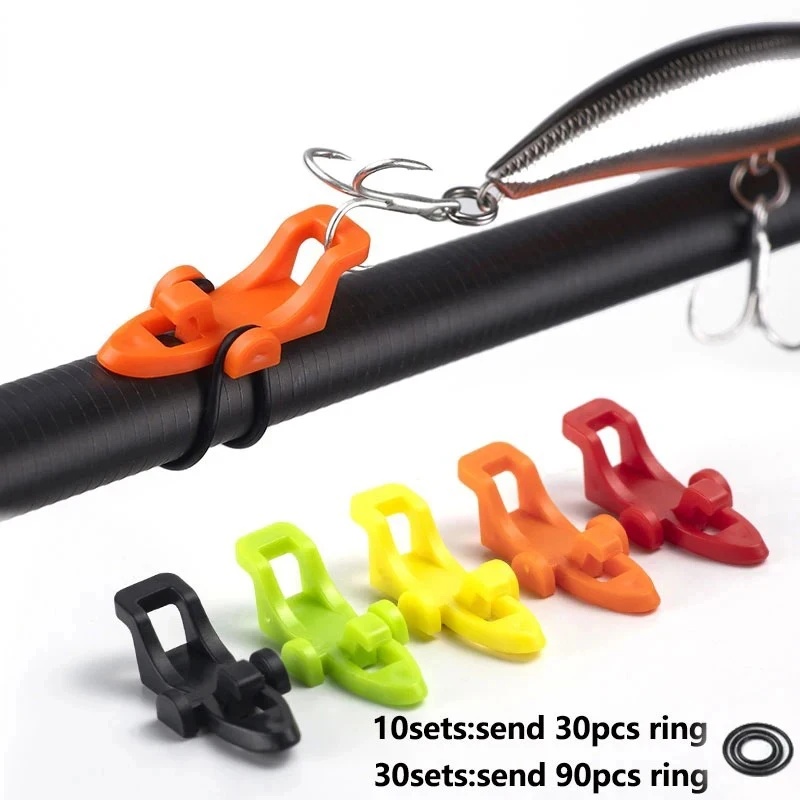 Fishing Lure Jig - 10～20セット 釣り竿用フックキーパー ルアーベイトホルダー ルアーアクセサリー ジグフック 安全保持ホルダー